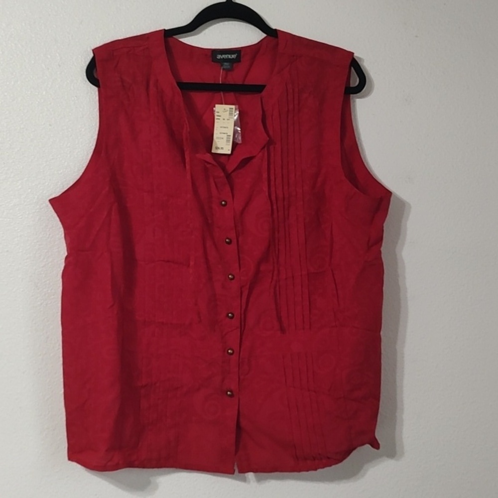 Avenue Sleeveless Button Down Top Size 22/24